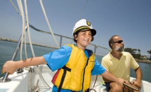 Boy in sailboat