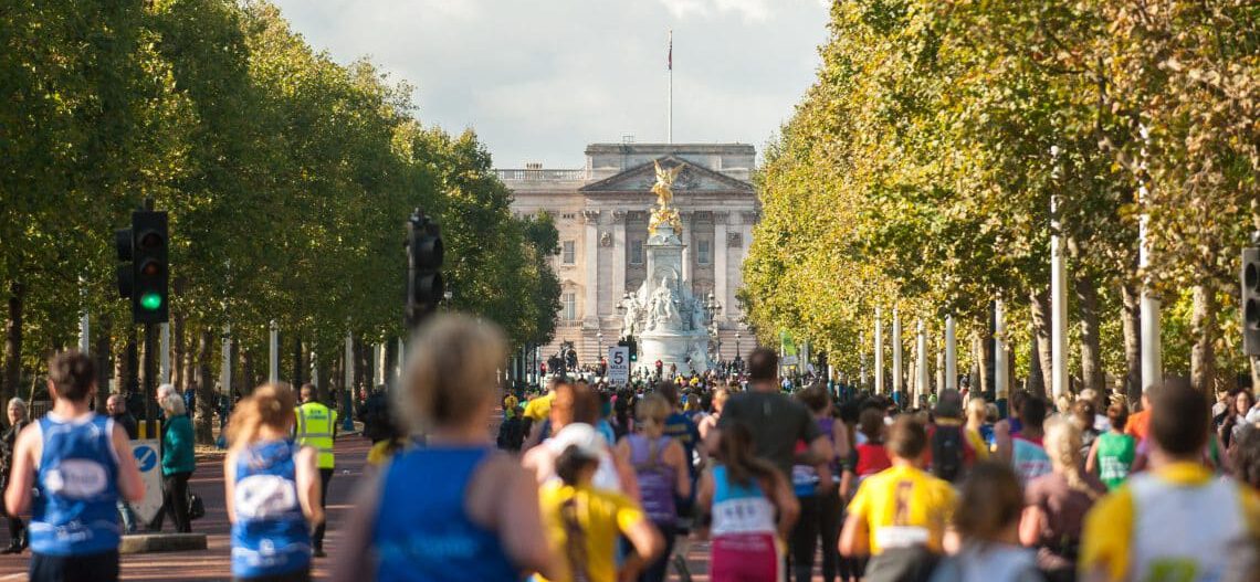 Runners in half marathon