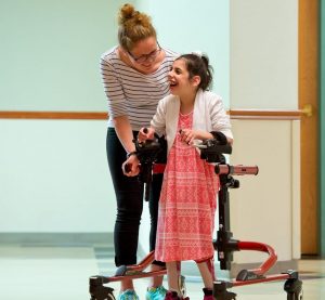 Girl in walker